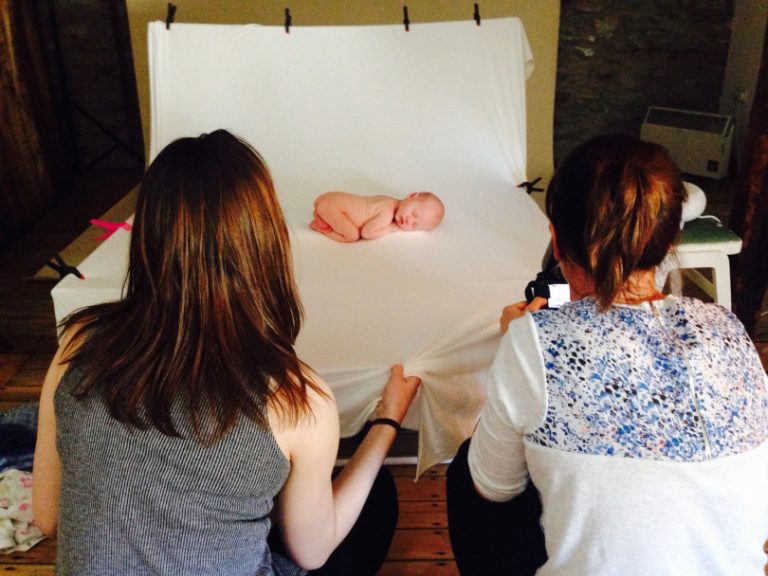 Emma Pearson and Catherine Evans photography baby Ralph Buckley at Catherine's studio in Bishops Castle