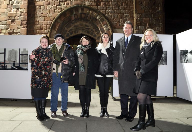 Peta Murphy-Burke, Relationship Manager, Arts Council, David Hurn, Magnum Photographer, Nicola Shipley, Grain, Emily Graham, Magnum, Mike Matthews, Chairman of Shrewsbury BID/Owner of Prince Rupert Hotel and Salla Virman, CEO of The Hive