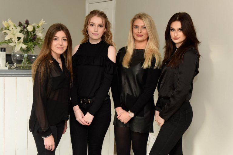 From left, Sophie Jones, Chantelle Borlase, Jame-Leigh Bird and Alice Treharne of House of Beauty in Shifnal