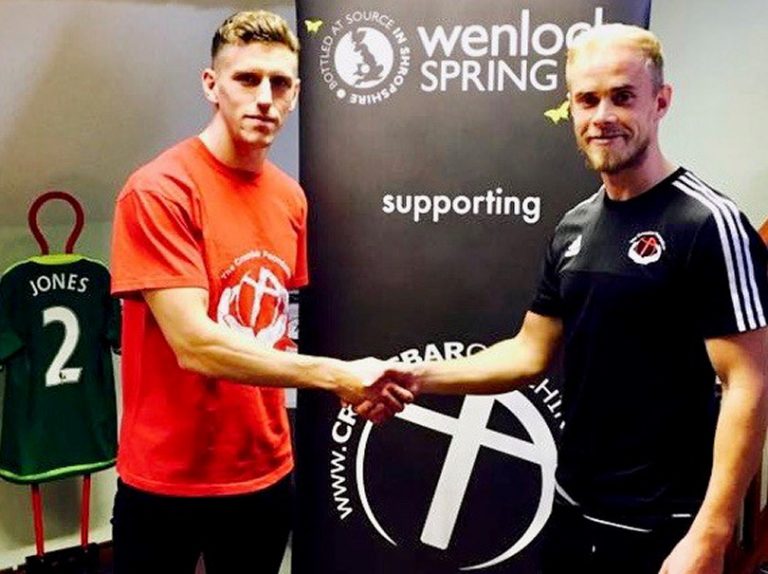 Sunderland footballer Billy Jones (left) with Crossbar Foundation’s community development manager Andy Smith