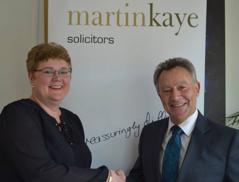 Michelle Poulton – the new Associate at Martin-Kaye Solicitors in Telford – with Senior Partner Graham Davies