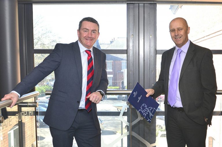 Nick Jones with Alan Brittain at the Sutherland Institute in Stoke on Trent