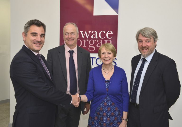 Chris Detheridge with Jeremy Taylor (senior partner), Diana Packwood (managing director) and Keir Hirst (employment director)