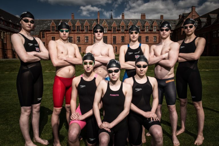 Ellesmere College's junior swimmers
