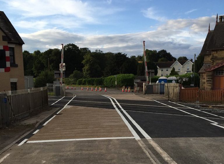Upgrade work has been completed at Onibury level crossing. Photo: Network Rail Wales
