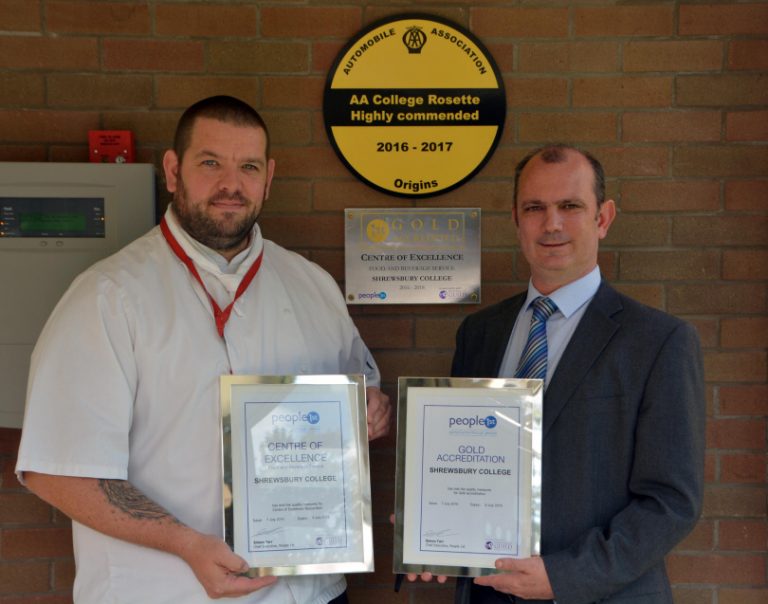 Daniel Gibbons and Andy Doyle with their awards from 2016 including the Highly Commended award which they have retained for another year