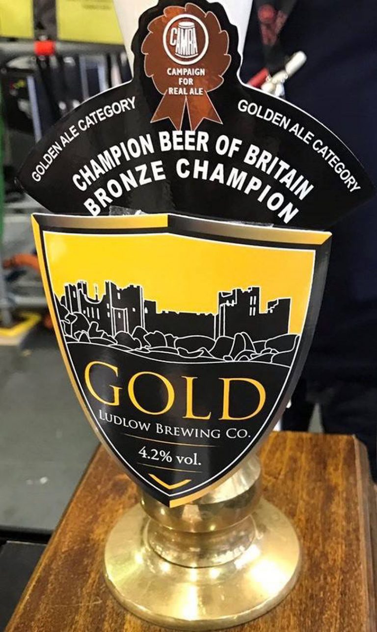 Gold, by south Shropshire-based Ludlow Brewery took bronze in the Golden Ale category of the Champion Beer of Britain 2017 awards