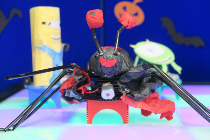 Create a long legged spider at the Techno Terrors Oct half-term workshop at Enginuity