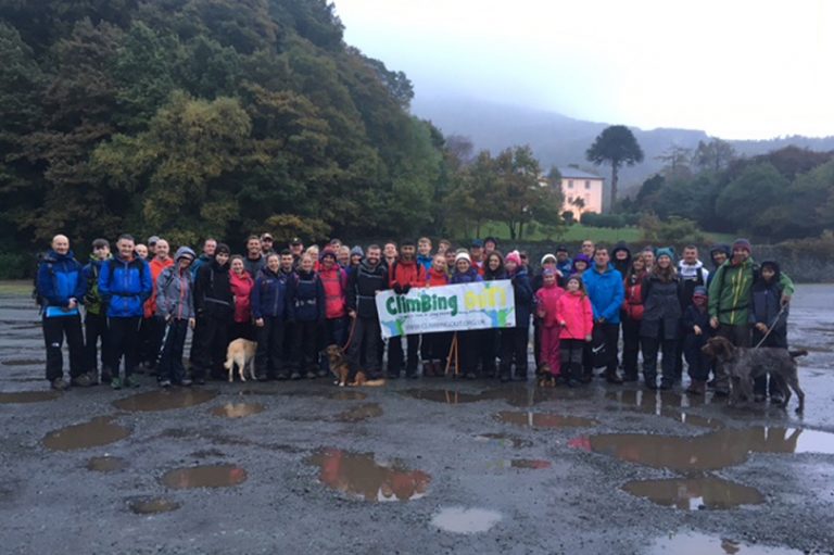 Sixty climbers tackled the highest mountain in Wales