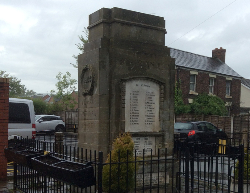 Gobowen War Memorial has recently been given Grade II listed status. Photo: Nia Jones