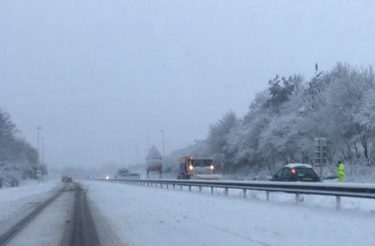 The A5 between Shrewsbury and Wellington has been closed to traffic. Photo: Paul Shuttleworth