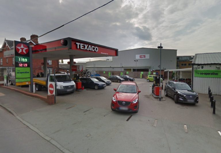 The collision took place on the forecourt of Minsterley Garage. Photo: Google Street View