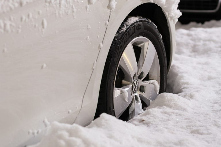 Snow and Car Tyre