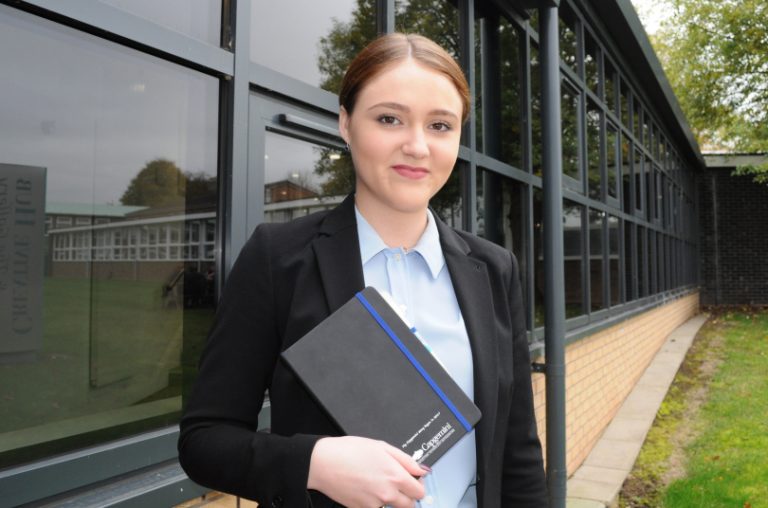 Tayler Jarvis, who is on a degree apprenticeship with Capgemini