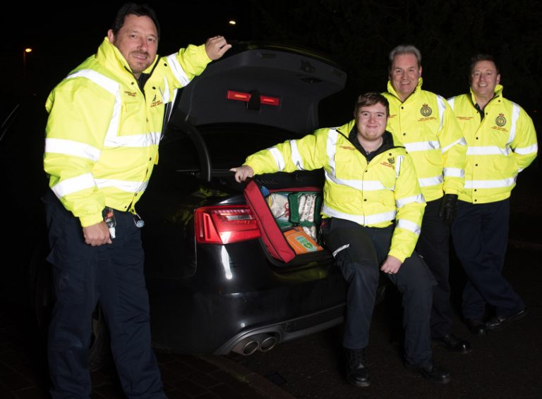 First Responders Dave Fitton, Stuart Morgan-Williams, Derek Mattinson and Craig Jones