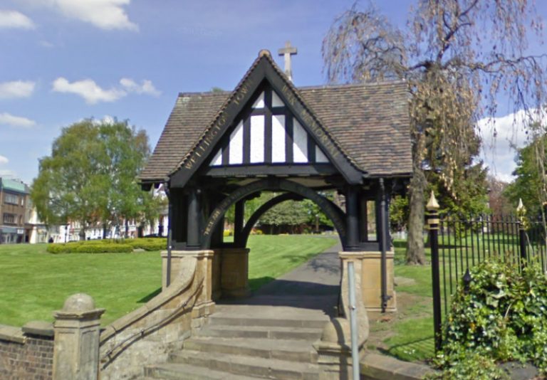 Lych Gate at All Saints Church is Wellington's War Memorial. Photo: Google Street View