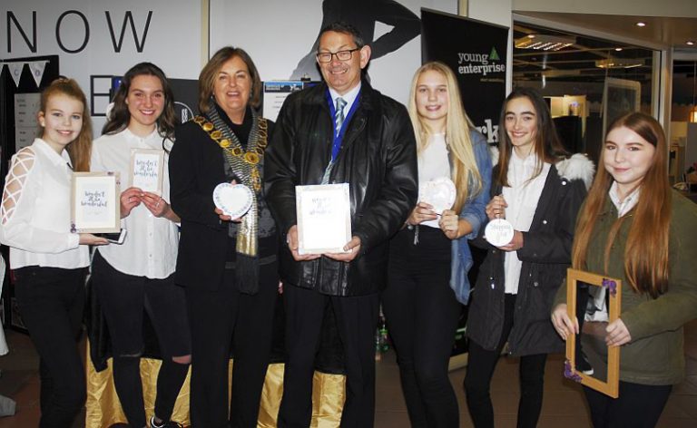 Mayor of Shrewsbury visits Young Enterprise trade fair