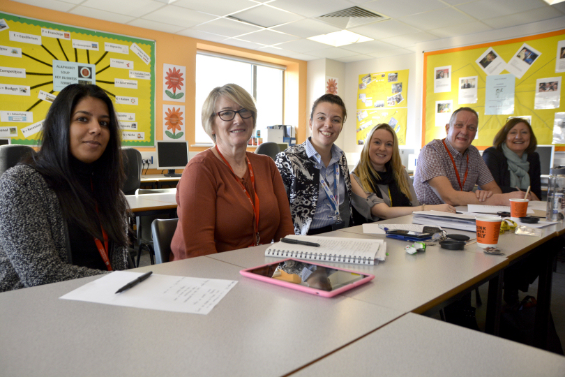 Shrewsbury Colleges Group staff and L3 Business students presenting at STFC
