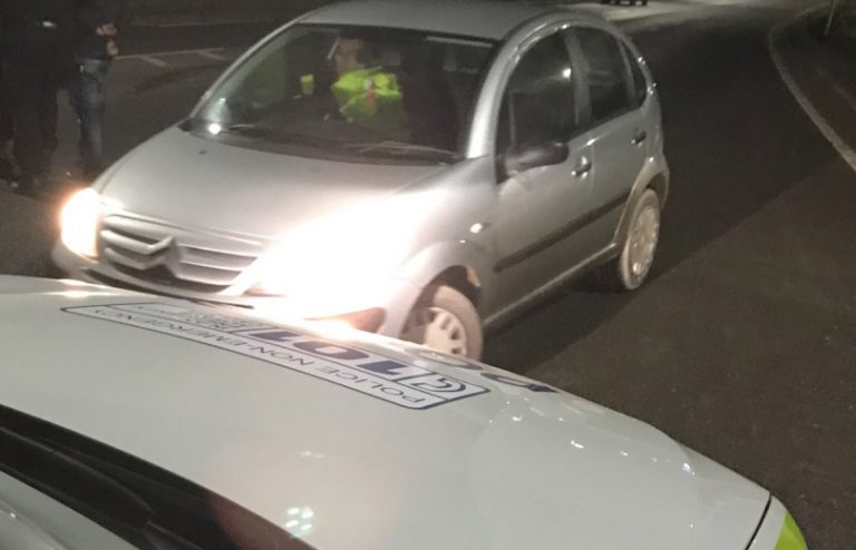 Police officers stopped the vehicle with a stinger. Photo: @OPUShropshire