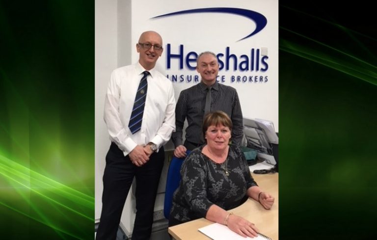 Carol McEwan celebrates her 30th anniversary with Henshalls Directors Mark Freeman and Martin Pitchford
