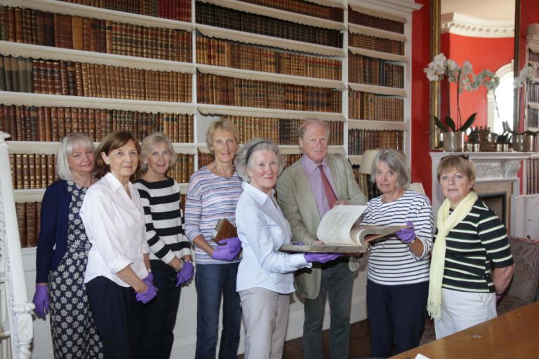 Philip Godsal with some of the volunteers from the Arts Society Tarporley