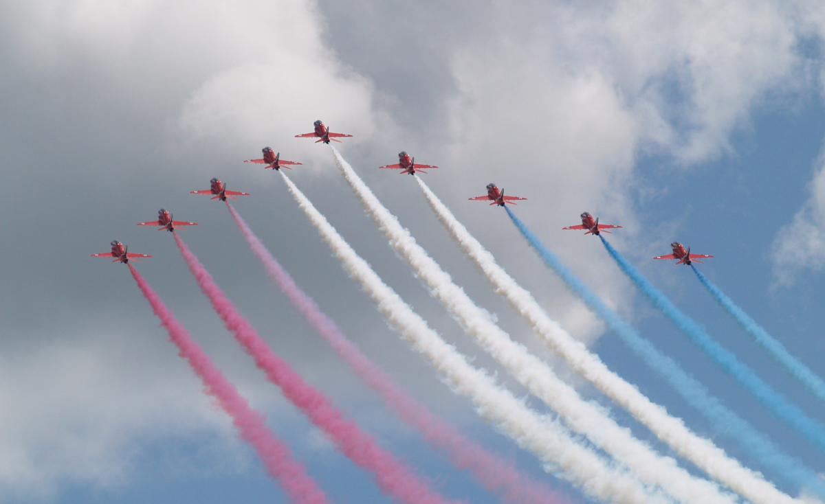 The world famous Red Arrows display team