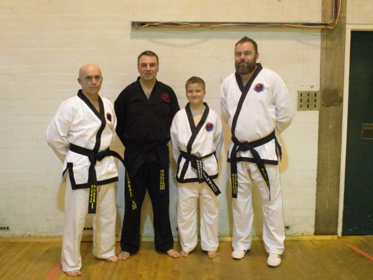 David Parkes, Aubrey Round and Dylan Parkes with instructor Gary Plant