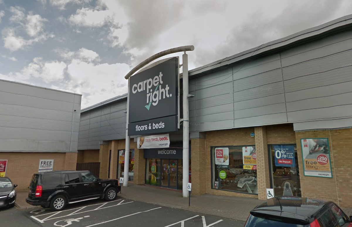 Carpetright at Telford Bridge Retail Park. Photo: Google Street View