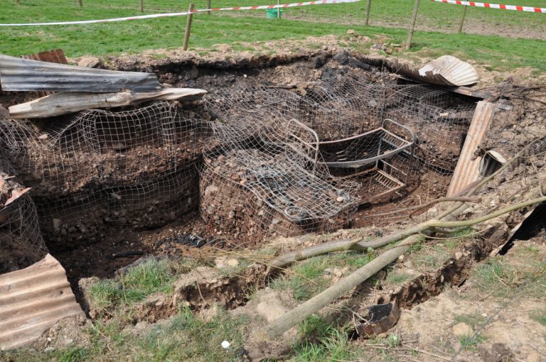 The fire gutted replica World War One underground headquarters