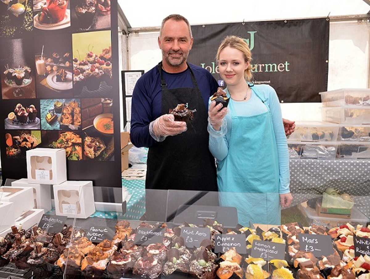 Tempting visitors with a huge selection of sweet and savoury muffins is Joles Gourmet