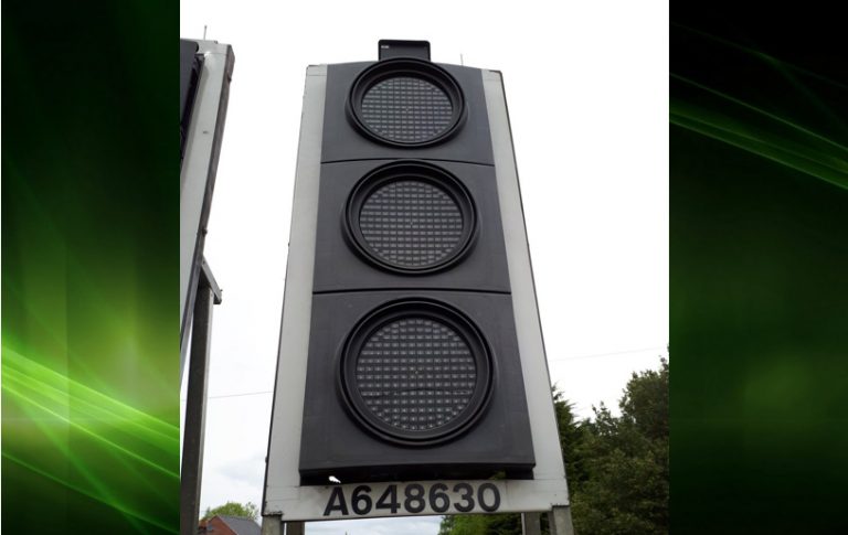A temporary traffic light has been stolen in Broseley. Photo: @WenlockCops