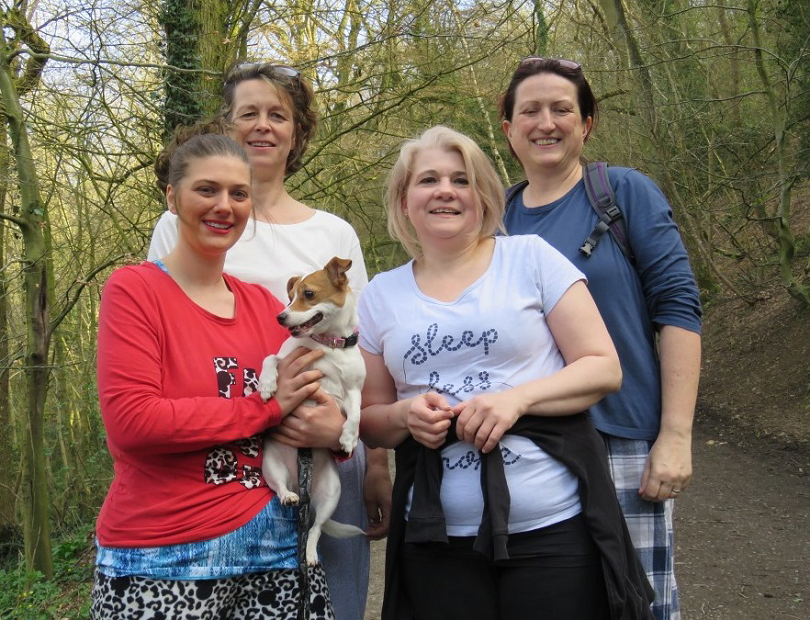 Ann Allsop, Lisa Butler and Morag Cunningham, and Laura Wise from New Cross Hospital, Wolverhampton will climb the Wrekin in their pyjamas
