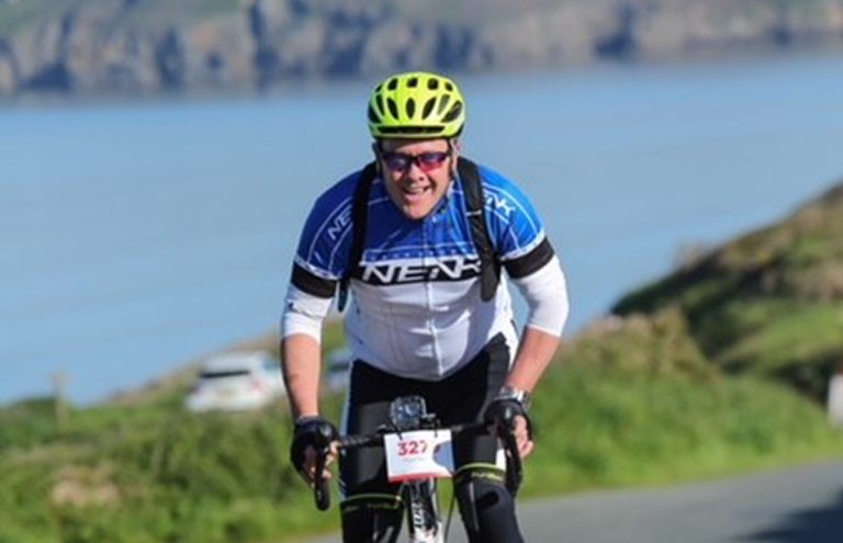 Andy Johnson has taken on a gruelling cycling challenge