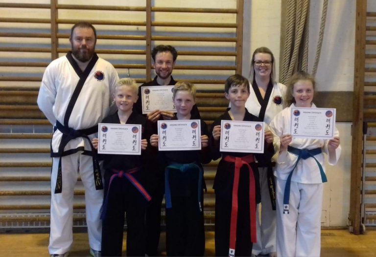Pictured instructor Gary Plant, Tom Hardwidge, instructor Anna Bradford. Front, Jack Milner, Jack Childs, Jack Light, Evie Dennis