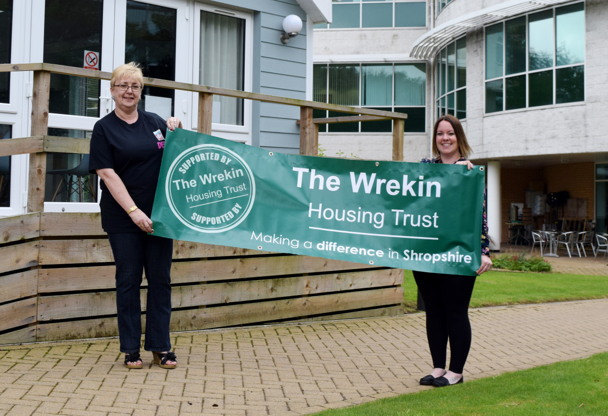 Festival organiser Debbie Glaze with sponsorship co-ordinator at The Wrekin Housing Trust, Laura White