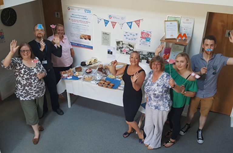 The team celebrate 70 years of the NHS with a ‘7Tea’ party