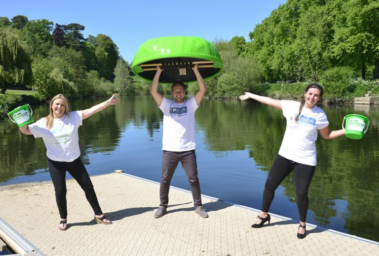 Kate Thomas of Macmillan Cancer Support, Craig White and Louise Dwyer of Galliers Homes
