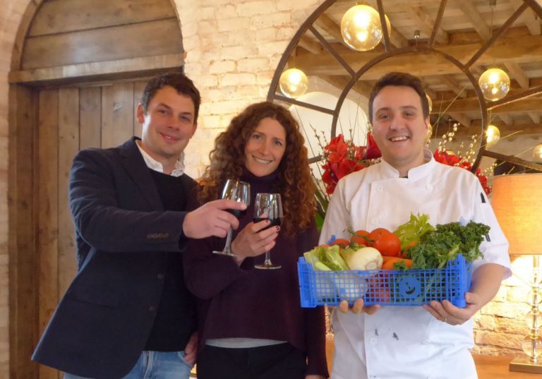 From left, Phil and Susie Godsal, and head chef David Cox