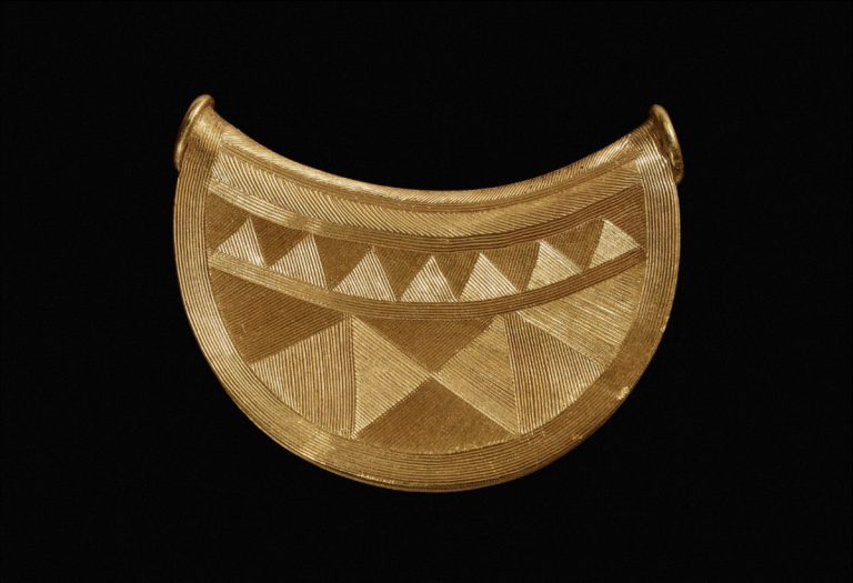 The Bronze Age gold bulla discovered in Shropshire. Photo: British Museum's Portable Antiquities Scheme