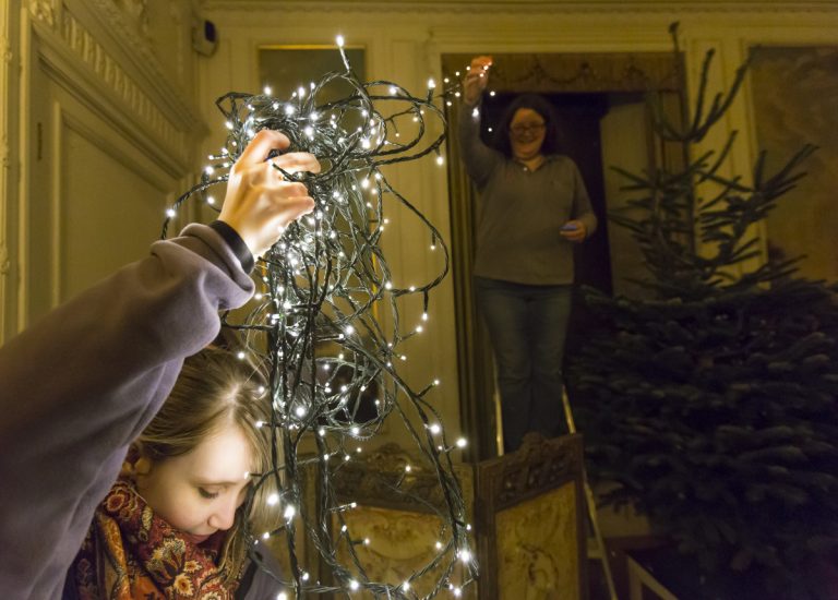Volunteers get ready for Christmas with the National Trust in SHropshire. Photo: National Trust / Chris Lacy