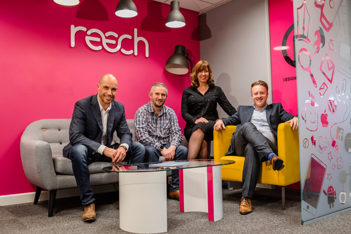 Robert Hughes, Paul Corbett, Dena Evans and James Brinkler of Reech Media