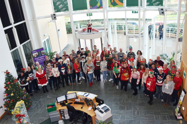 Wrekin Housing Trust staff in their Christmas Jumpers