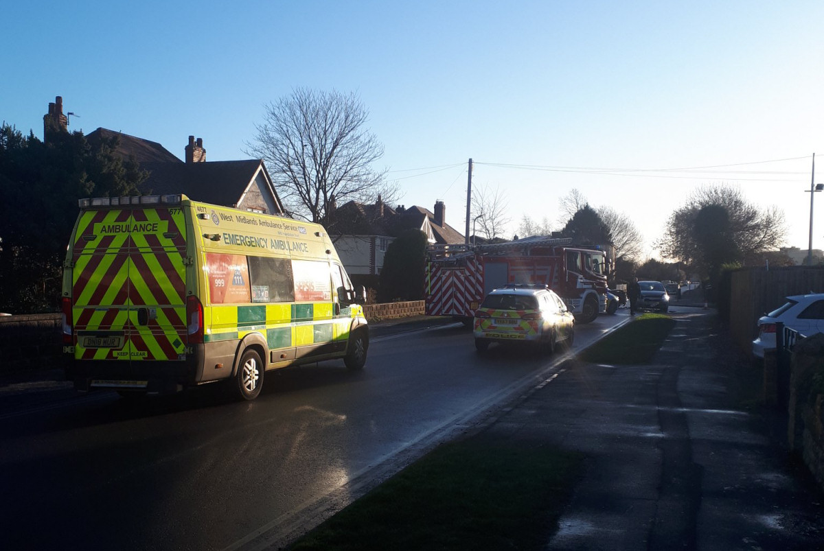 The scene of the collision in Newport. Photo @TelfordPatrol