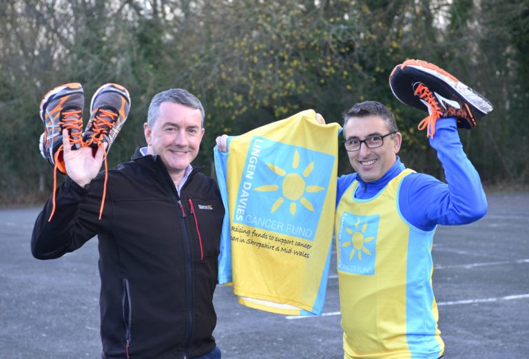 London Marathon runners Nick Jones and Steven Oliver