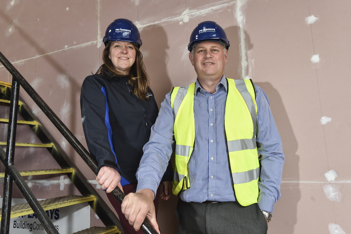 Victoria Lawson, the commercial director at Pave Aways with the company's Managing Director Steven Owen