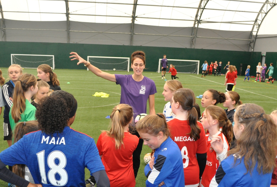 England and Manchester City ladies soccer star Jill Scott is holding a coaching session at Telford College on January 4