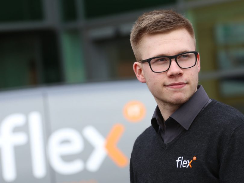 Jay Perry is the newest apprentice at Flex IT in Shrewsbury