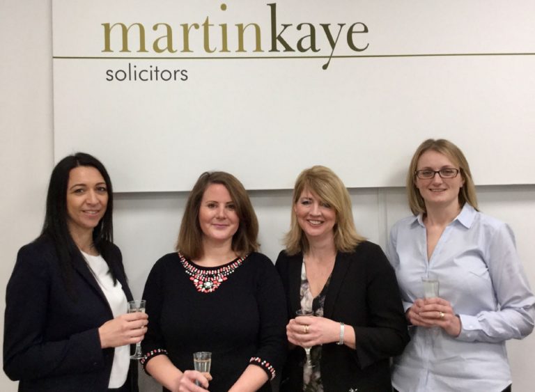 Emma Palmer, Alison Thornton, Clare Pitchford and Suzanne Lees from Martin-Kaye Solicitors