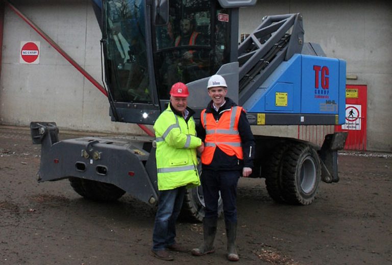 TG Group managing director Tudor Griffiths and Aidan McGeary, managing director of Blue Group with the new machinery