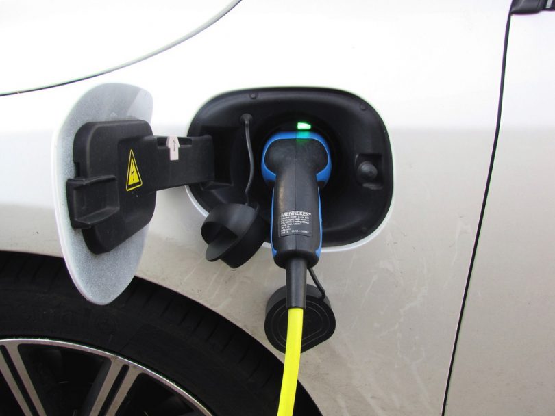An electric vehicle charging